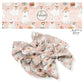 These Halloween themed no sew bow strips can be easily tied and attached to a clip for a finished hair bow. These fun spooky patterned bow strips are great for personal use or to sell. These bow strips feature the following design elements: ghost on light pink.