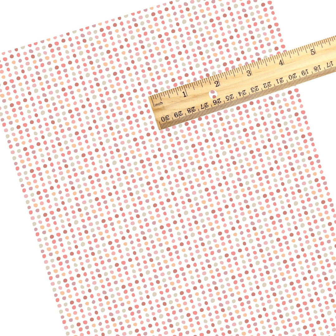 Multi Rosy Dots Faux Leather Sheets