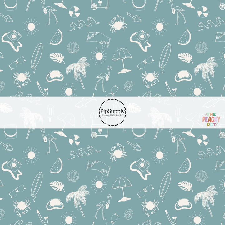 Blue Boardwalk Fabric By The Yard