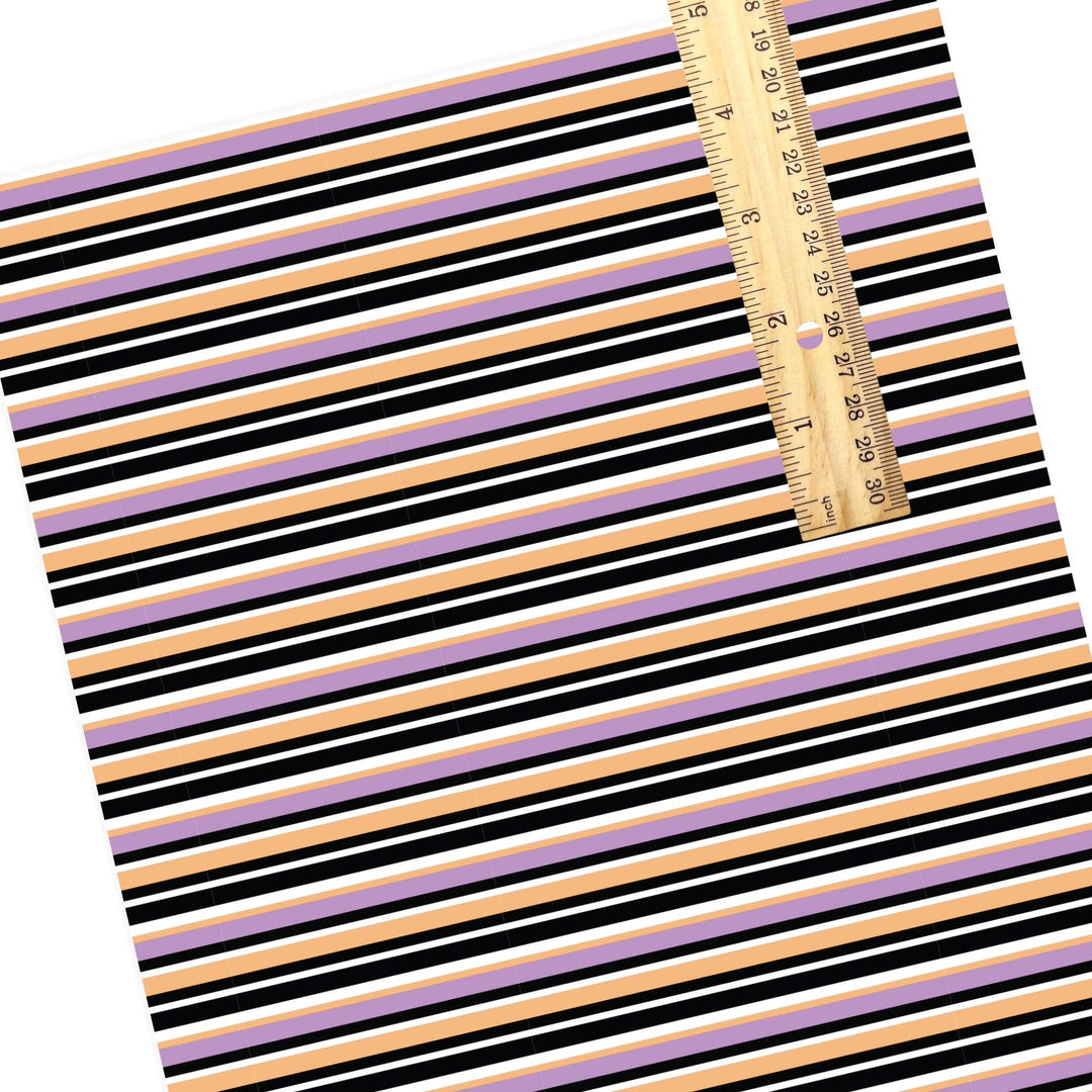 Classic Halloween Stripe Purple Faux Leather Sheets
