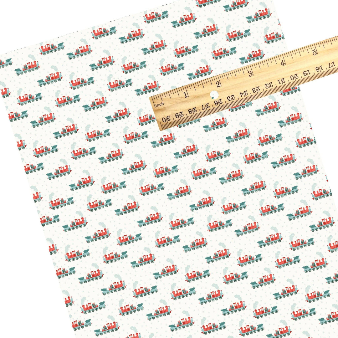 Christmas Choo Choo Faux Leather Sheets