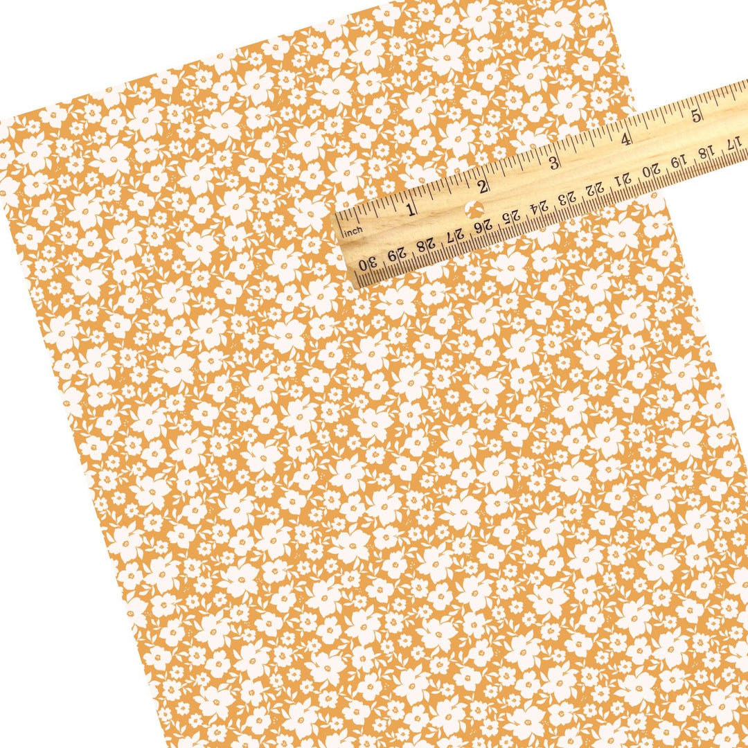 Mums on Mustard Faux Leather Sheets