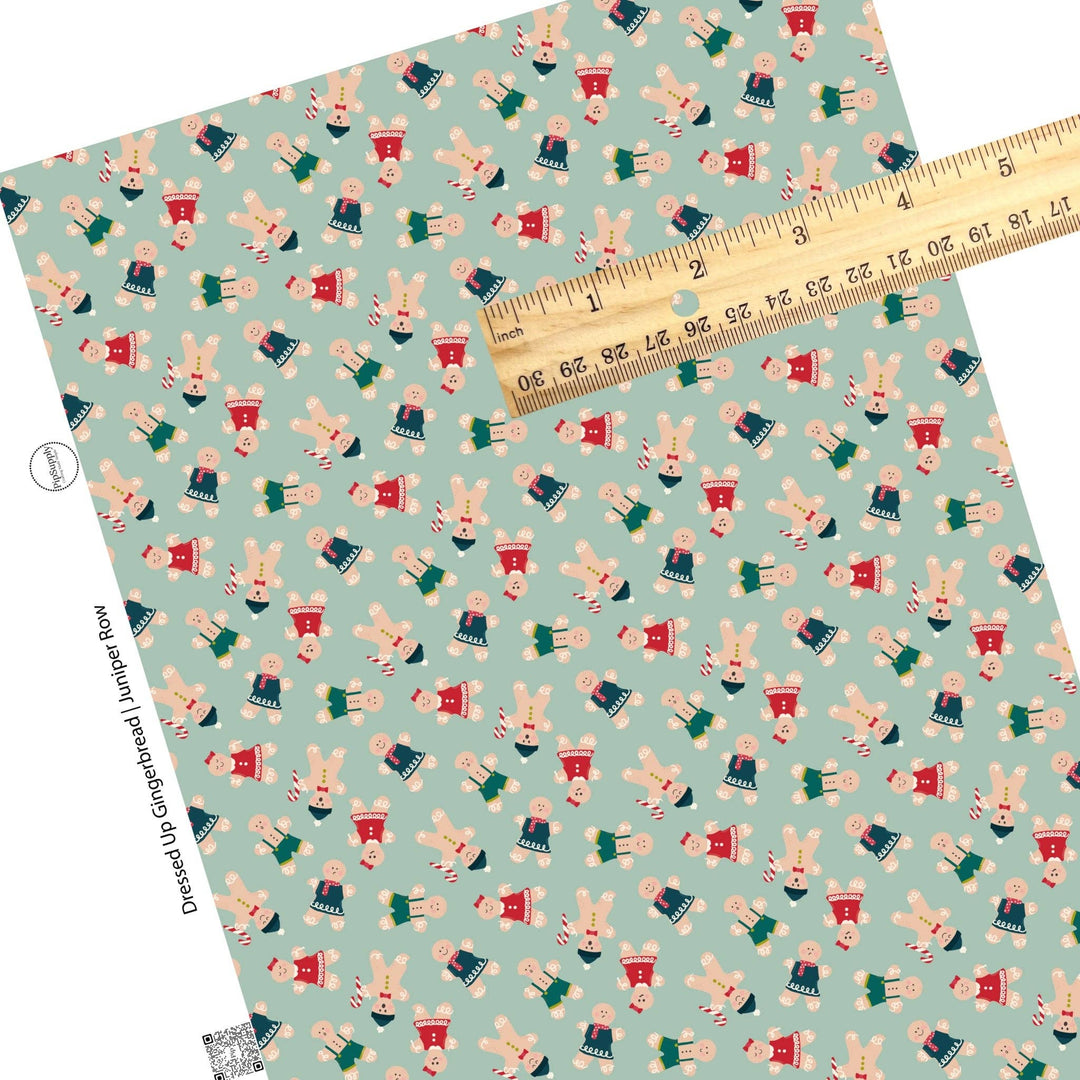 Dressed Up Gingerbread Faux Leather Sheets