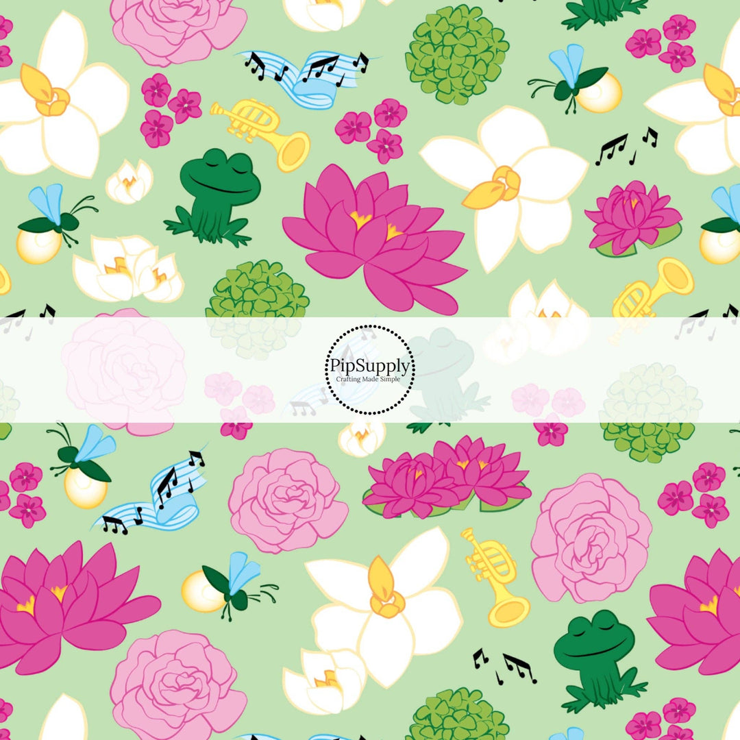 Floral Bayou Princess Hair Bow Strips