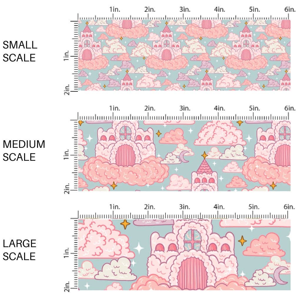 Magical Cloud Castle Fabric By The Yard