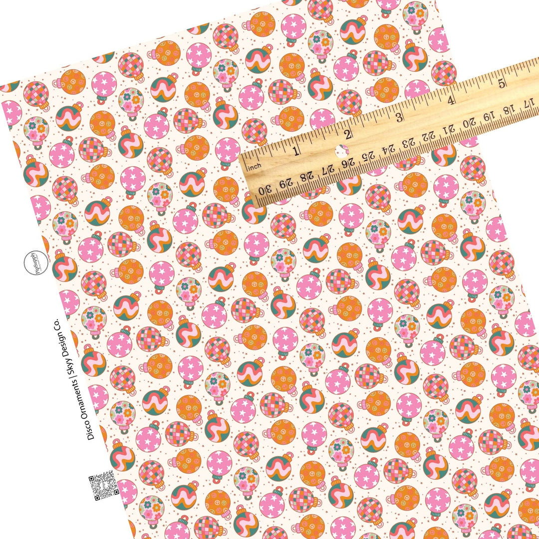 Disco Ornaments Faux Leather Sheets