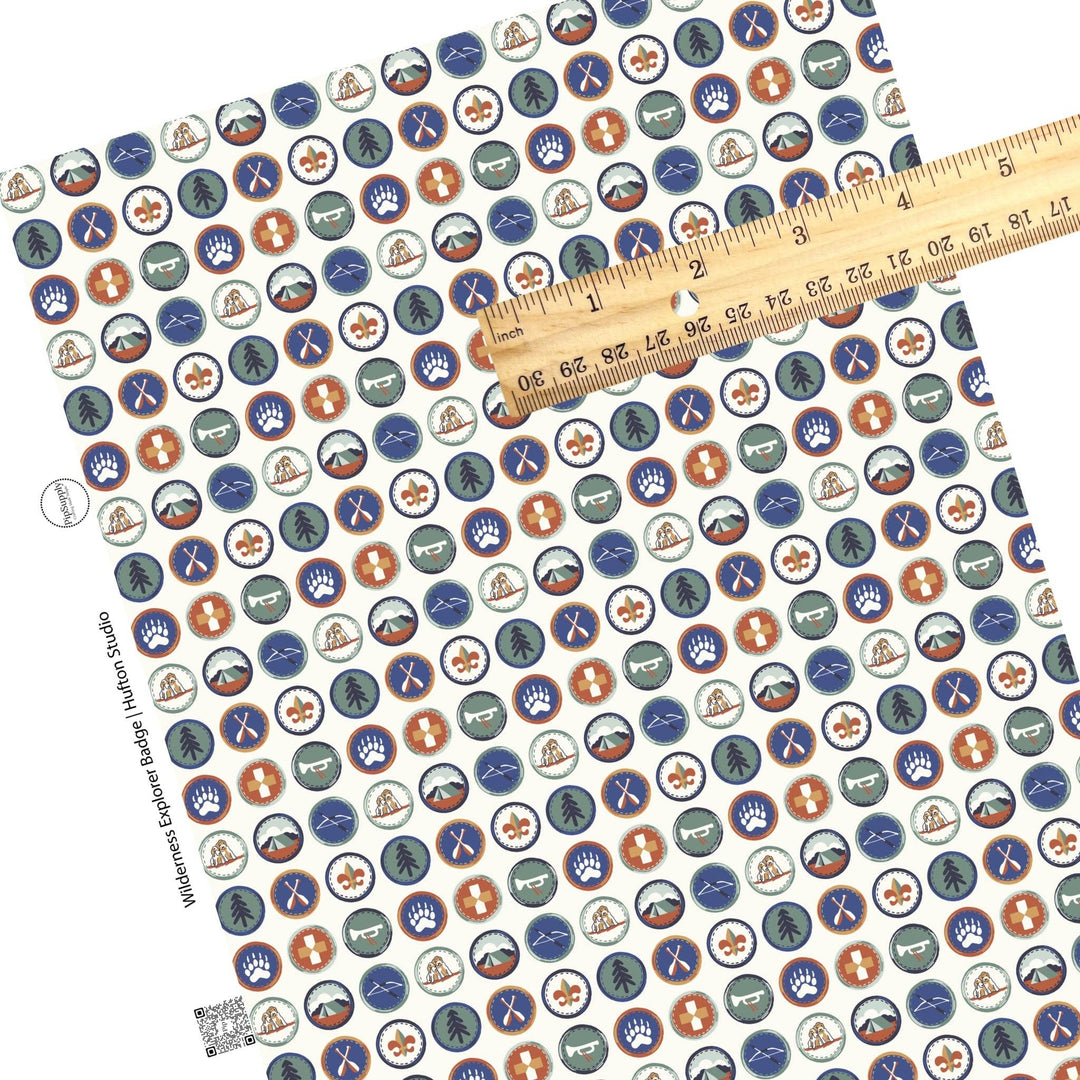 Wilderness Explorer Badge Faux Leather Sheets