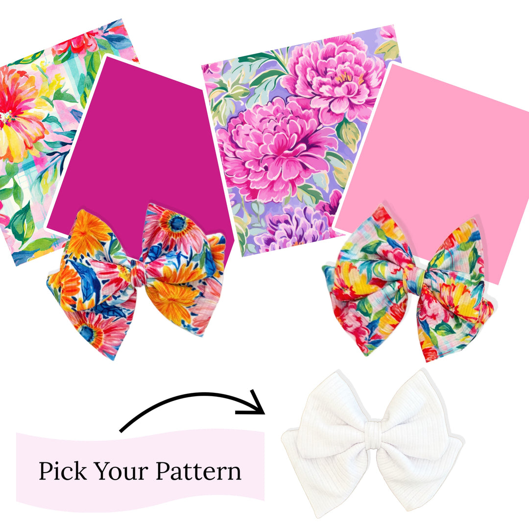 DAHLIA Fabric Bow - Pick Your Pattern