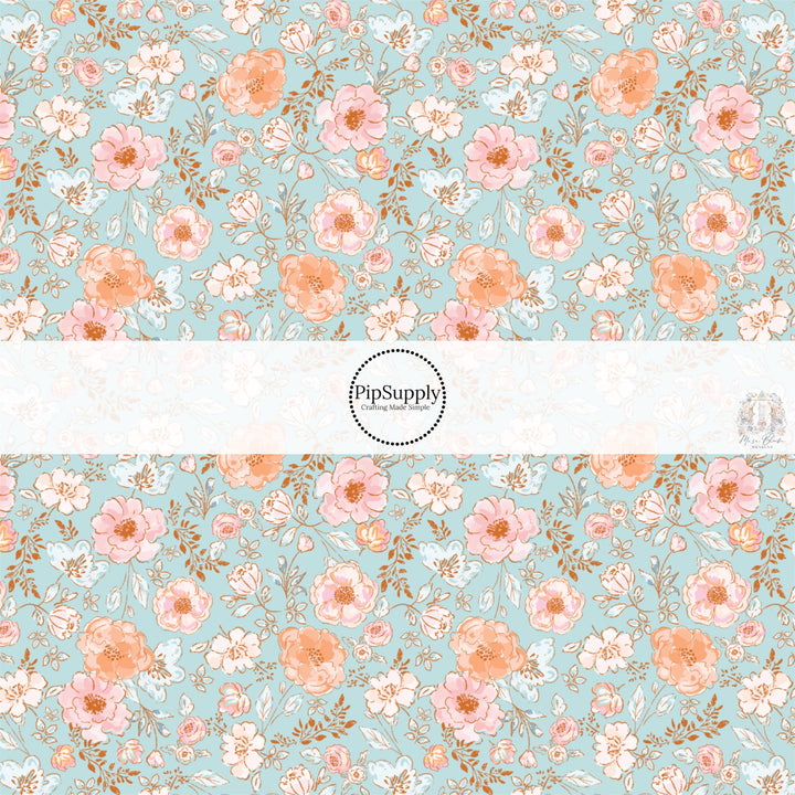 These spring fabric by the yard features dainty floral patterns. This fun pattern fabric can be used for all your sewing and crafting needs!