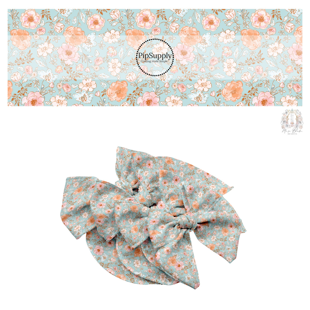 These spring themed no sew bow strips can be easily tied and attached to a clip for a finished hair bow. These bow strips are great for personal use or to sell. These bow strips feature the following design elements: dainty floral patterns.