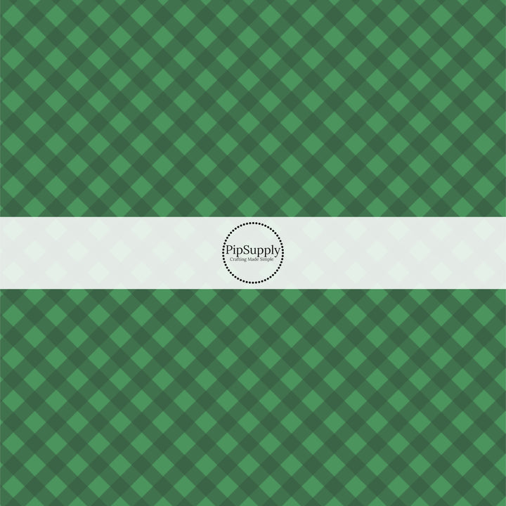 These spring fabric by the yard features green plaid pattern. This fun pattern fabric can be used for all your sewing and crafting needs!