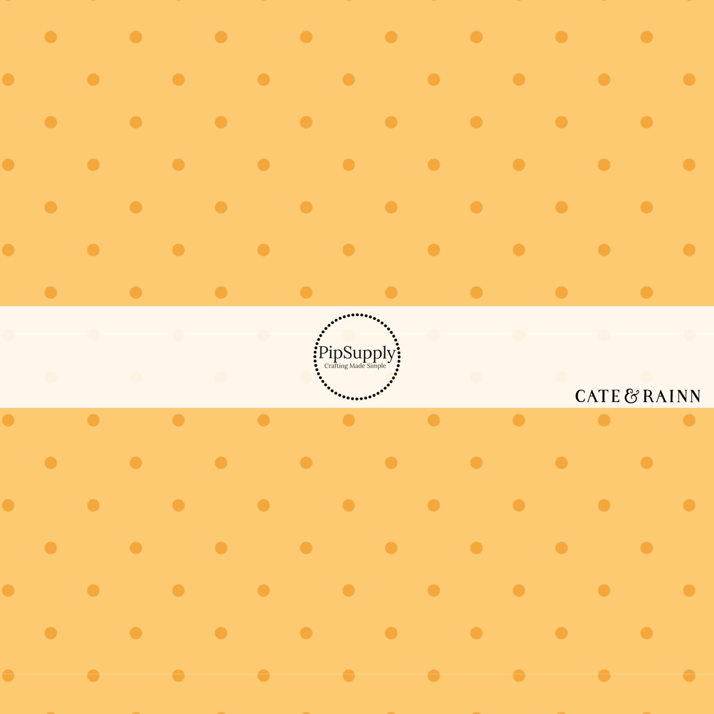 These dot themed marigold fabric by the yard features dark orange dots on light orange. This fun summer dot themed fabric can be used for all your sewing and crafting needs! 