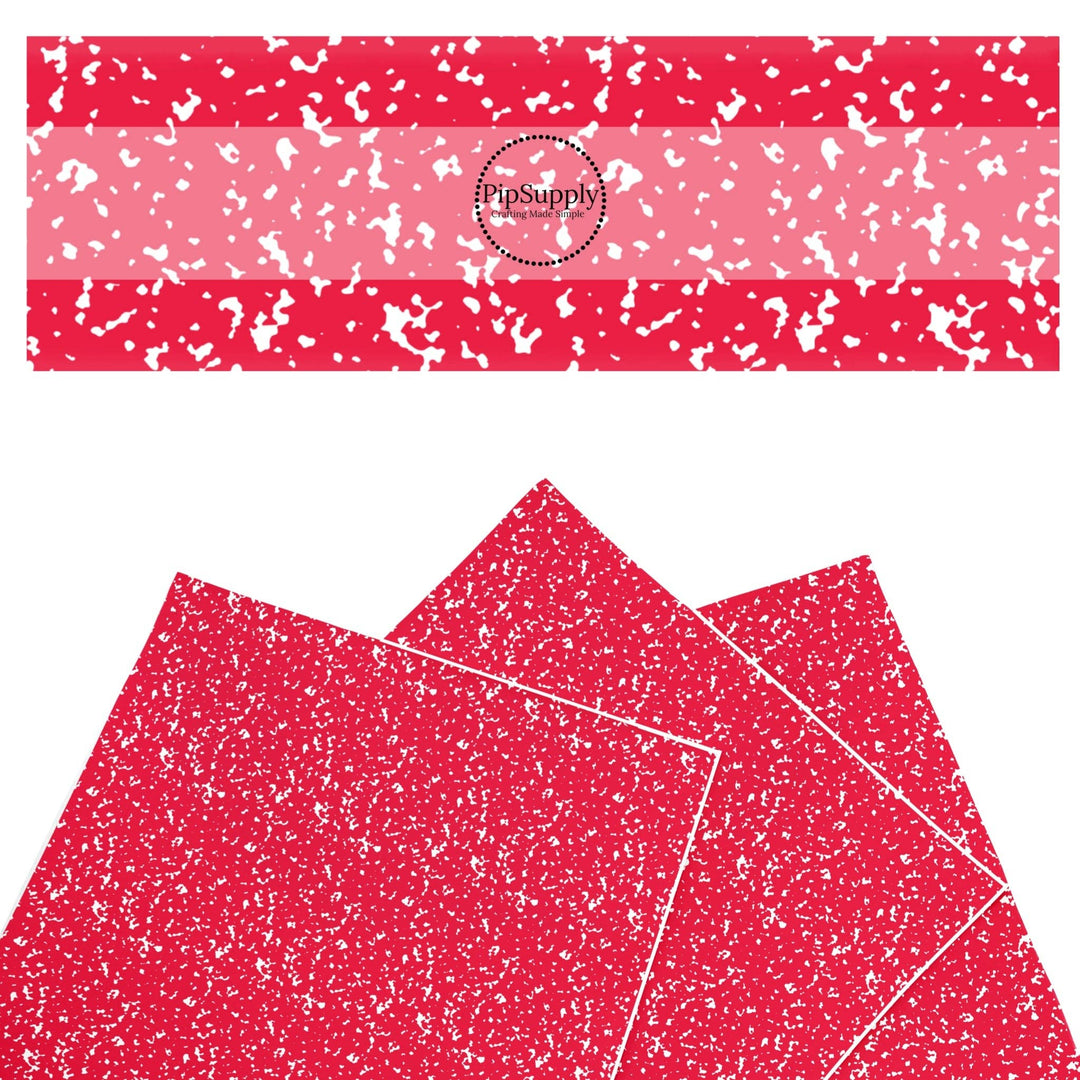 Bright Red Composition Faux Leather Sheets