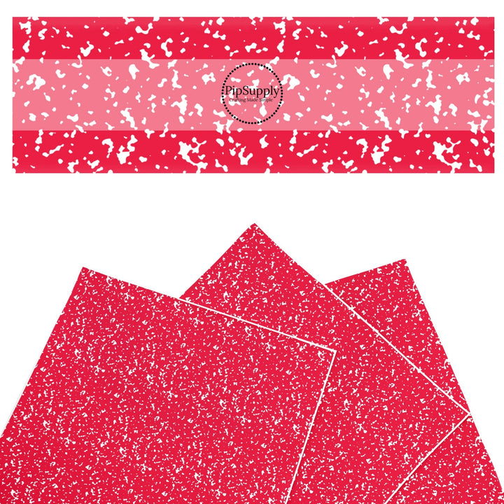 Bright Red Composition Faux Leather Sheets