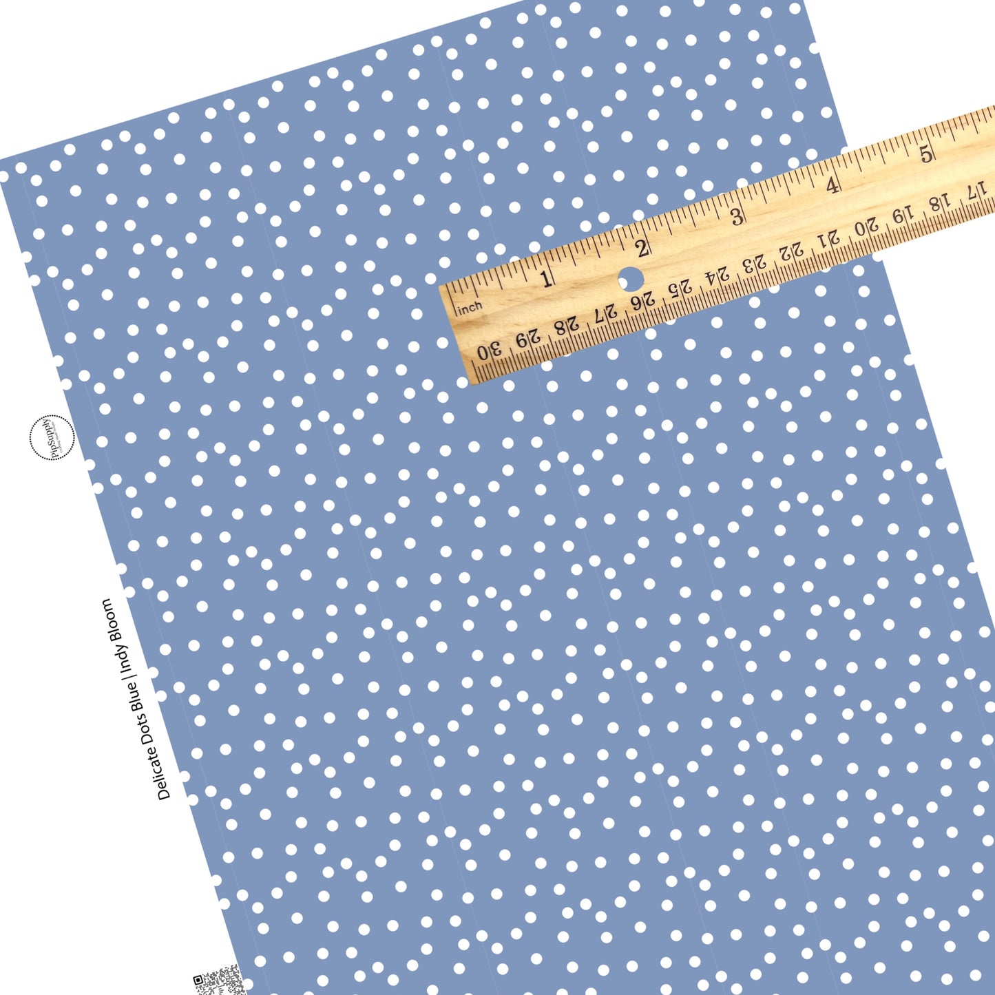 These summer faux leather sheets contain the following design elements: cream dots on blue. Our CPSIA compliant faux leather sheets or rolls can be used for all types of crafting projects.