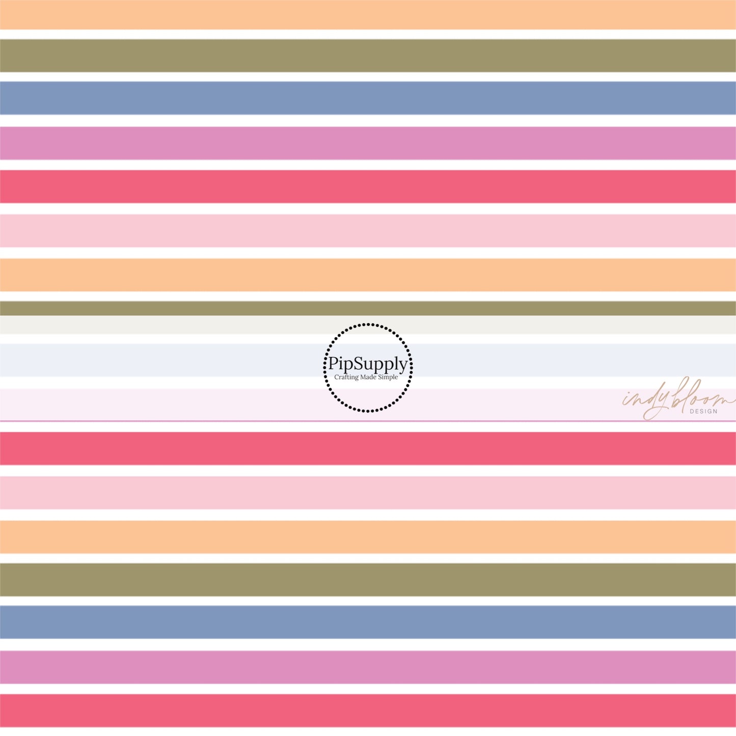 This summer fabric by the yard features colorful stripes on cream. This fun summer themed fabric can be used for all your sewing and crafting needs!