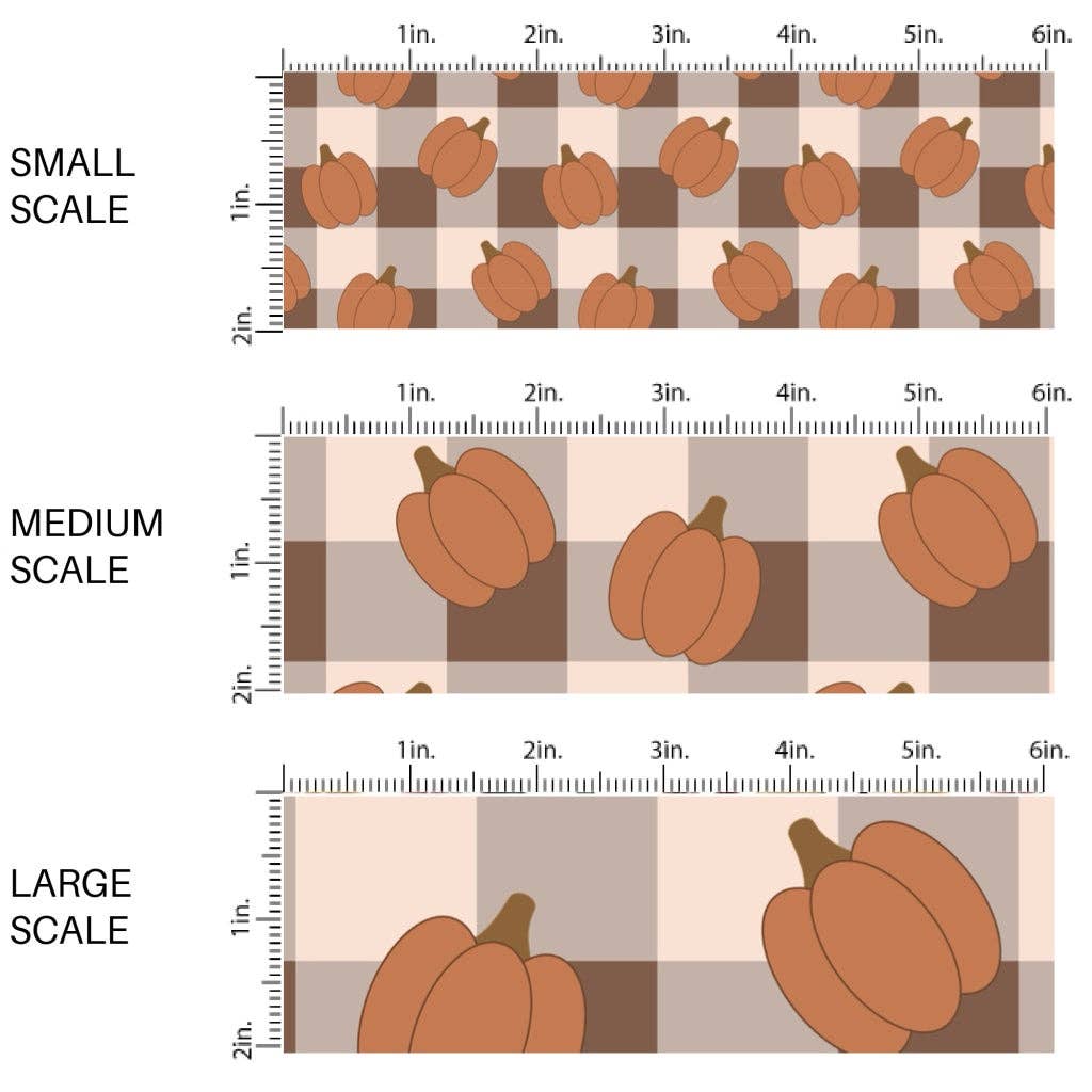 Pumpkin Patch Plaid Fabric By The Yard