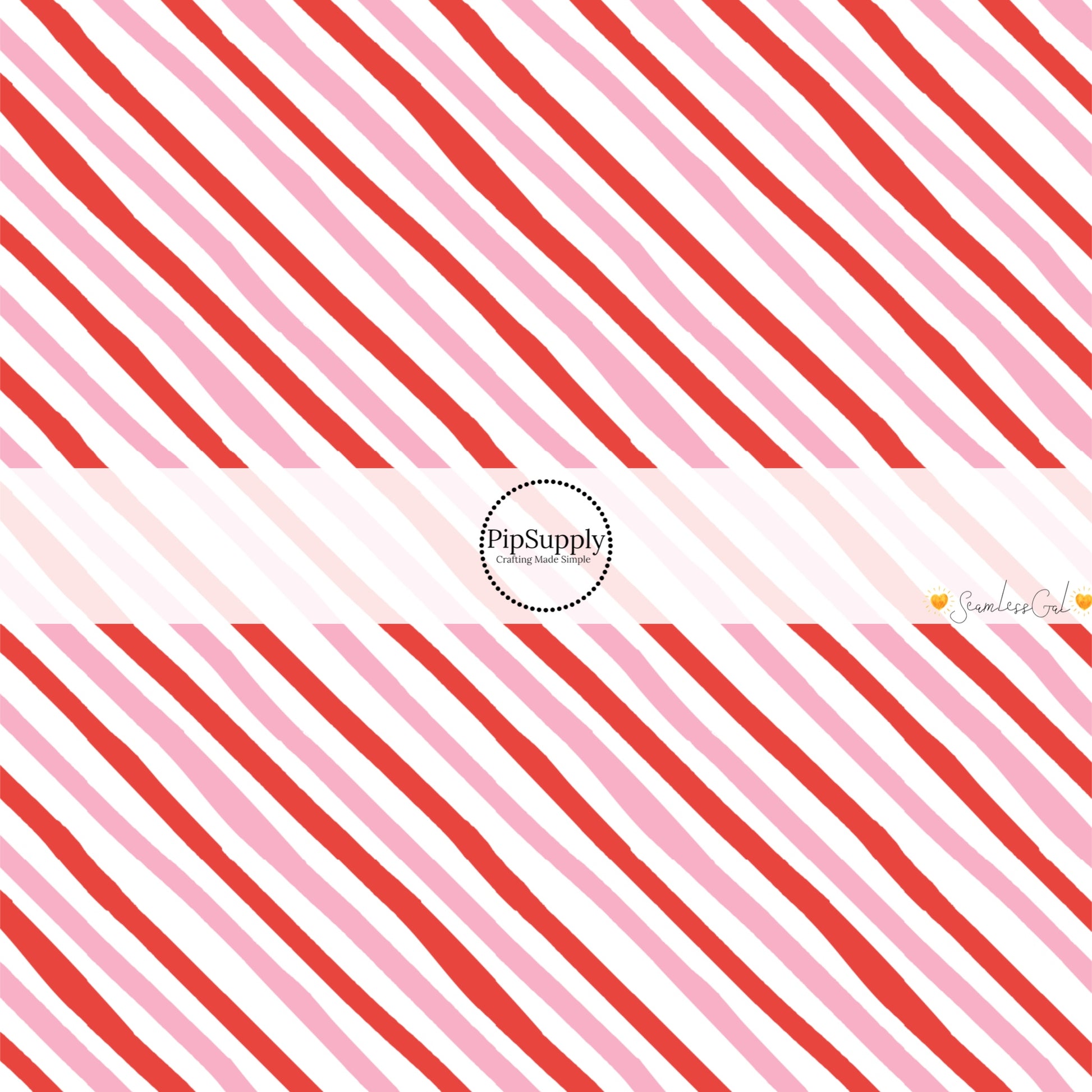 These winter stripe themed pattern fabric by the yard features the following design elements: Christmas colorful diagonal stripes. This fun themed fabric can be used for all your sewing and crafting needs!