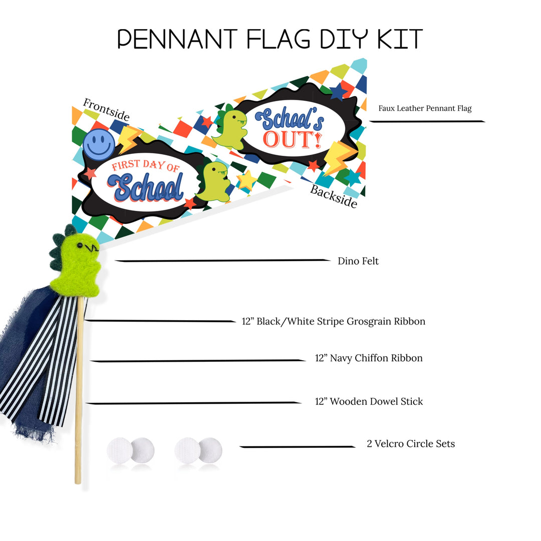 Dinosaur Back To School DIY Pennant Flags