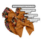 Embroidered Autumn Bouquet Hair Bow Strips