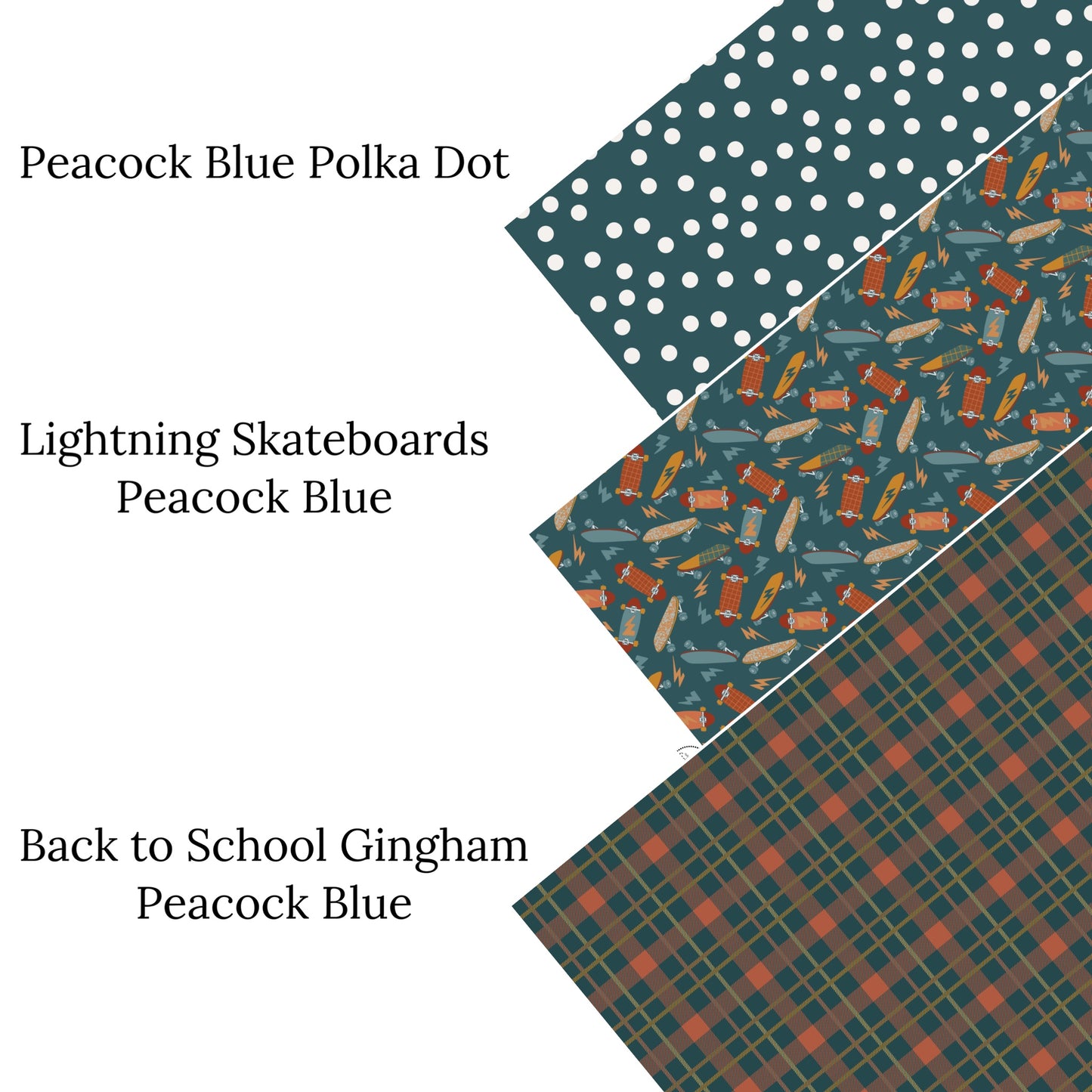 Peacock Blue Polka Dots Faux Leather Sheets