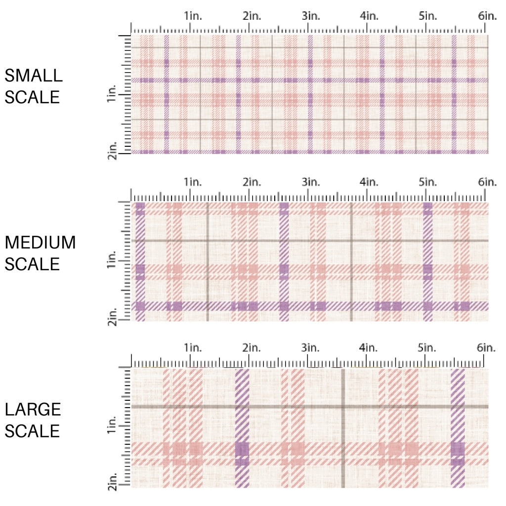 These winter plaid themed pattern fabric by the yard features the following design elements: pink plaid pattern. This fun themed fabric can be used for all your sewing and crafting needs!