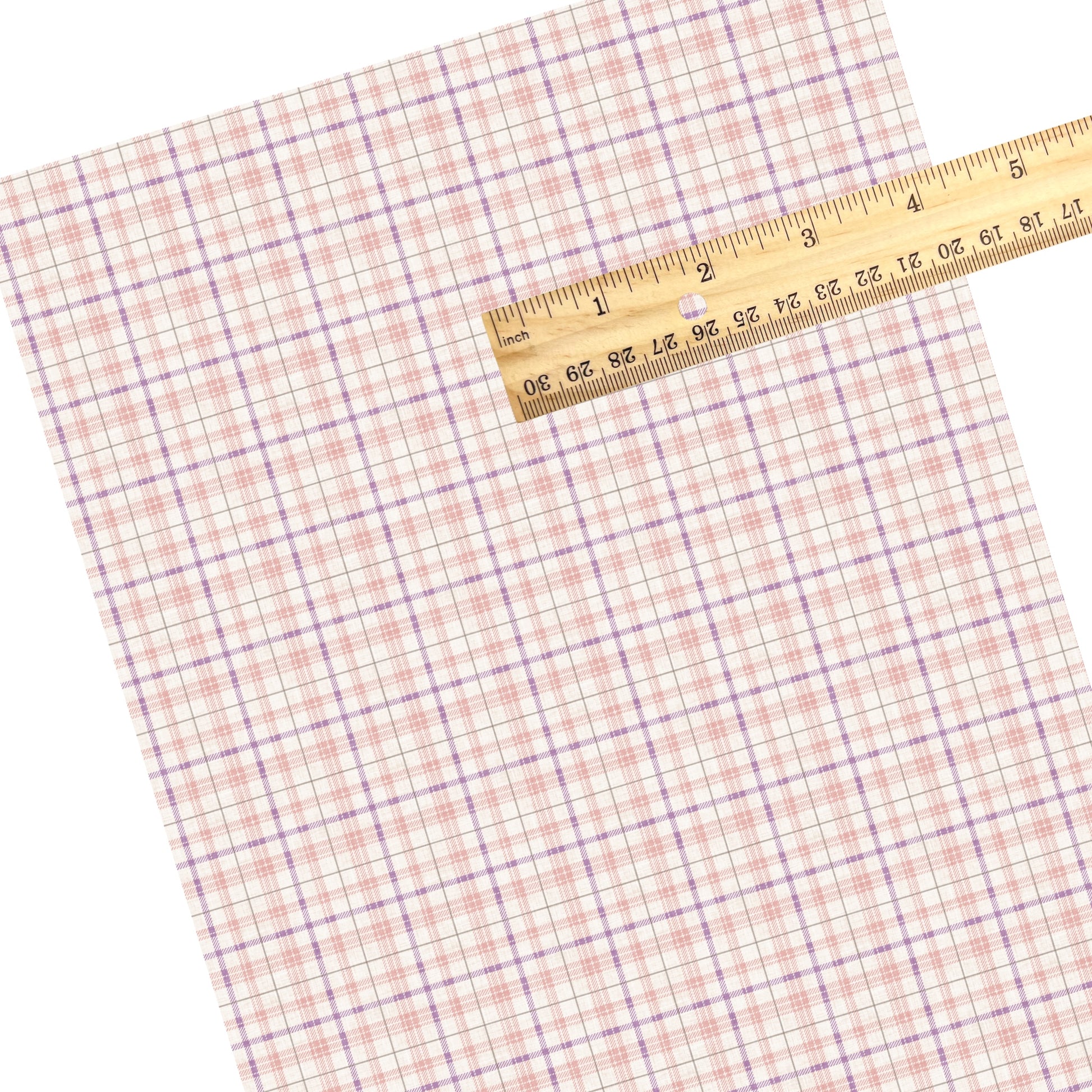 These winter plaid themed pattern faux leather sheets contain the following design elements: pink plaid pattern. Our CPSIA compliant faux leather sheets or rolls can be used for all types of crafting projects.