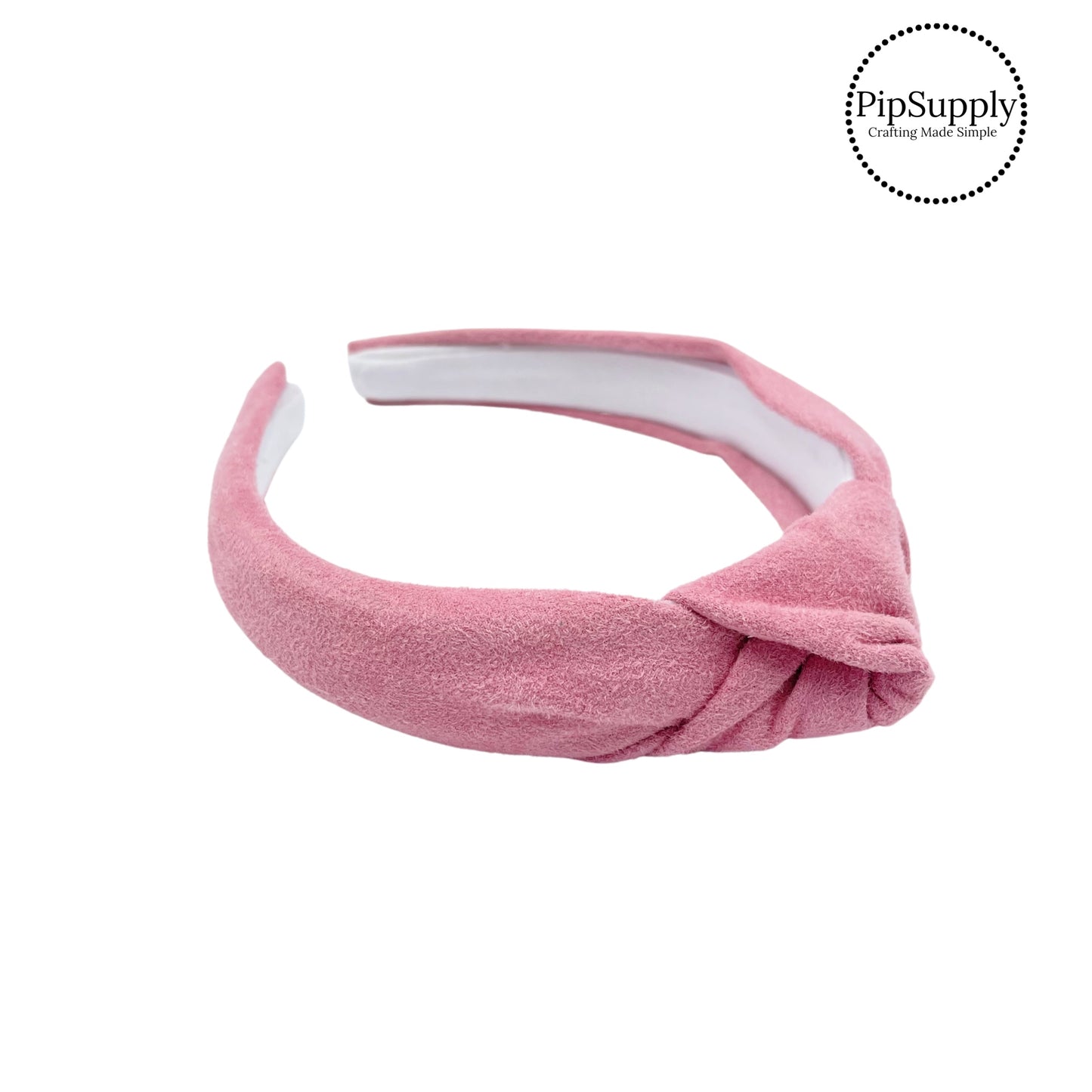 Dusty Rose Soft Faux Suede Knotted Headband