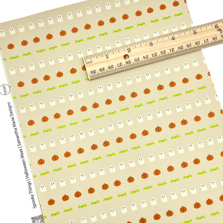 Halloween Maze Faux Leather Sheets