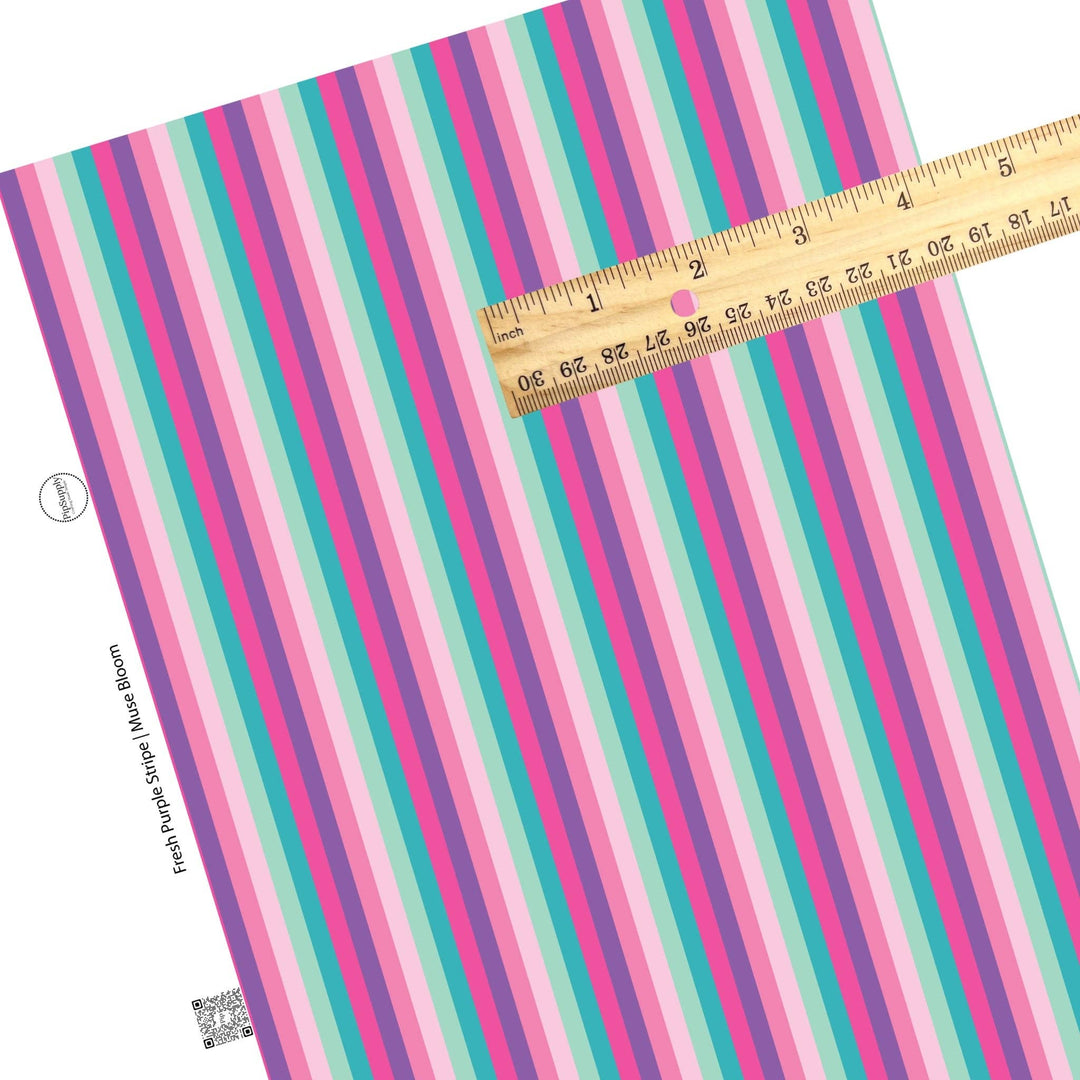 Fresh Purple Stripe Faux Leather Sheets