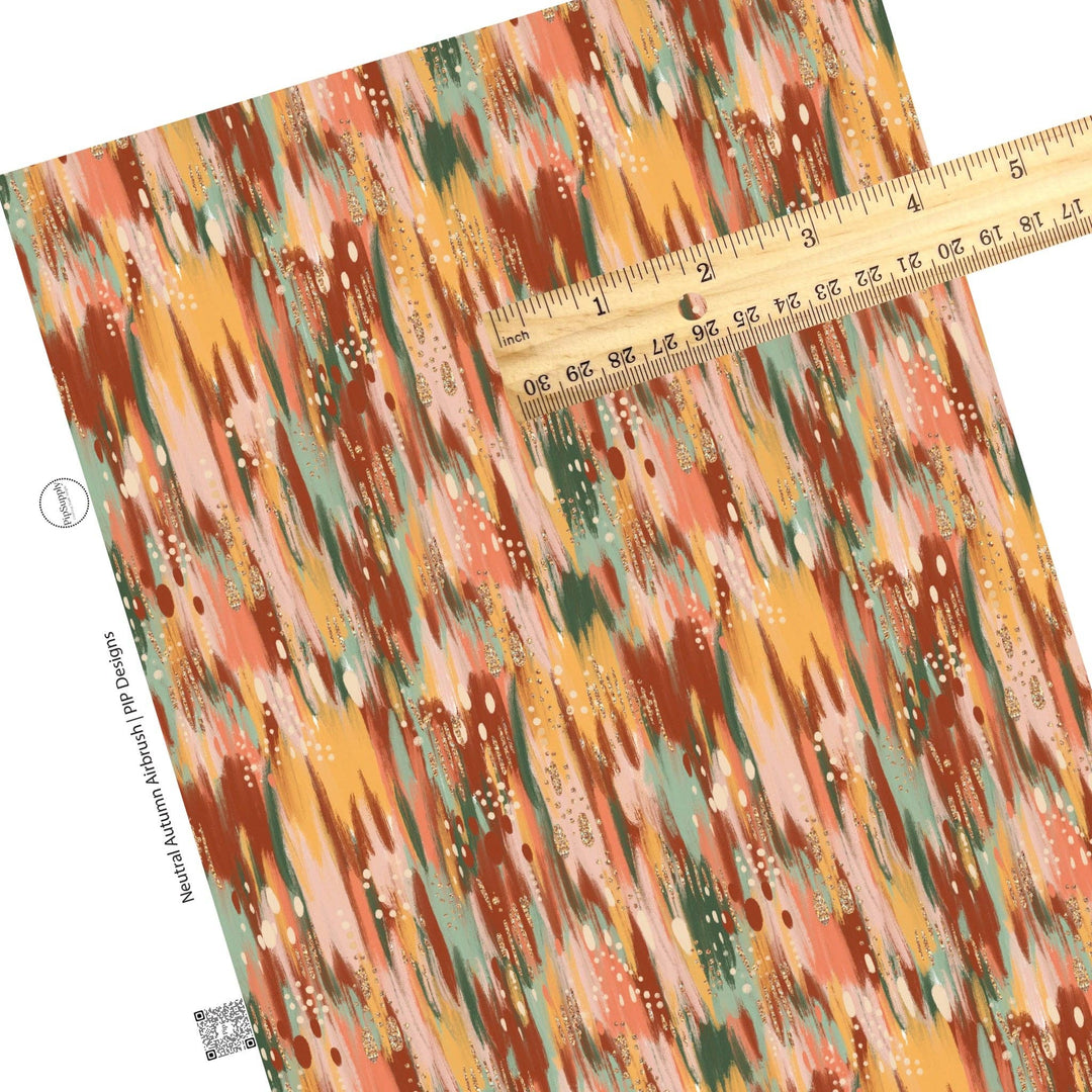 Neutral Autumn Airbrush Faux Leather Sheets
