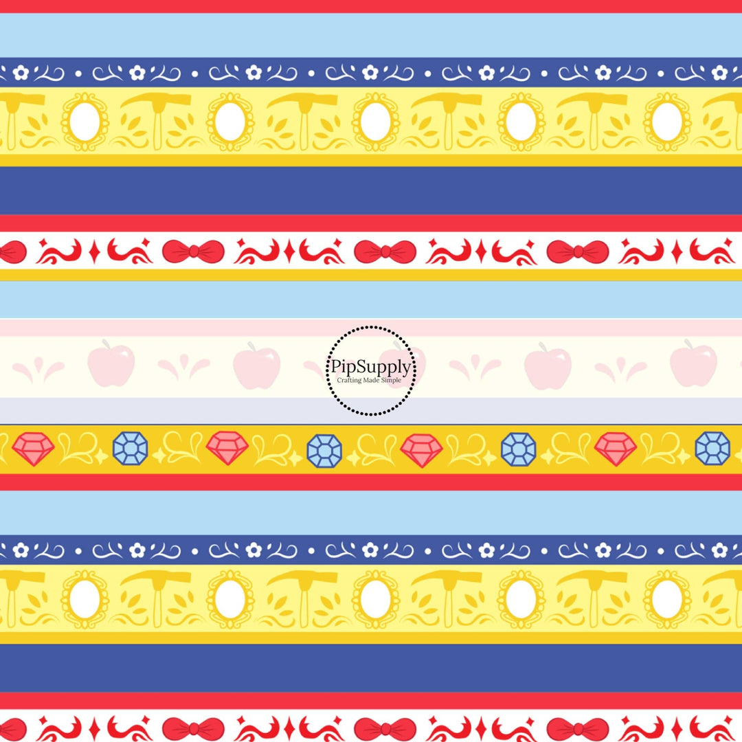 Fairest of All Stripes Princess Hair Bow Strips