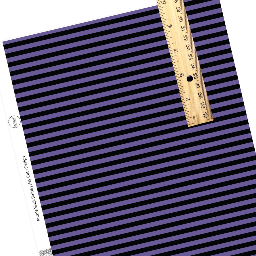 Purple Black Stripe Faux Leather Sheets