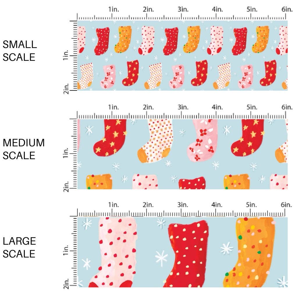 Patterned Stockings Blue Fabric By The Yard