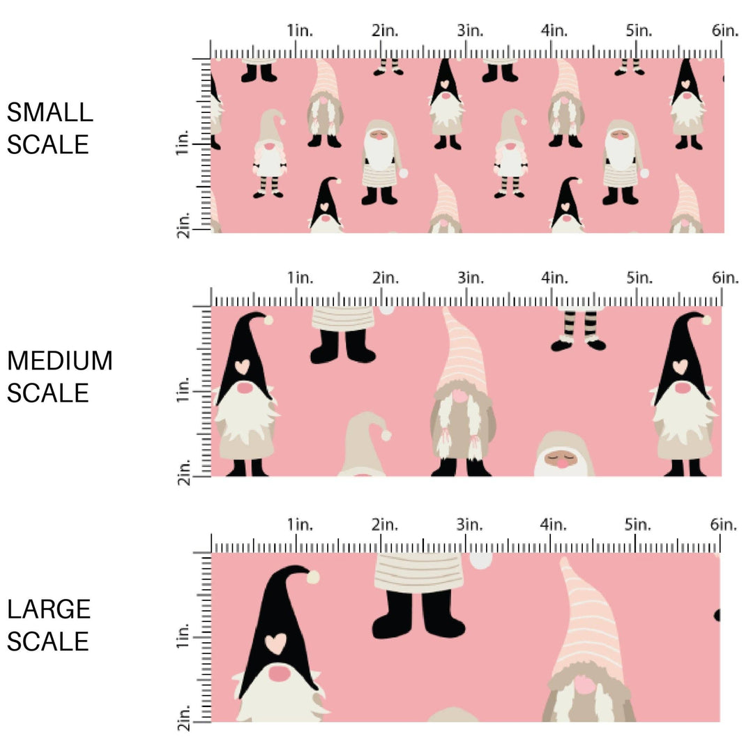 Pink Gnomes Fabric By The Yard