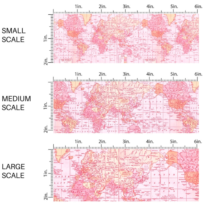 These travel themed fabric by the yard features pink vintage map pattern. This fun pattern fabric can be used for all your sewing and crafting needs!