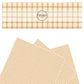 These spring pattern themed faux leather sheets contain the following design elements: cream and brown plaid pattern. Our CPSIA compliant faux leather sheets or rolls can be used for all types of crafting projects.