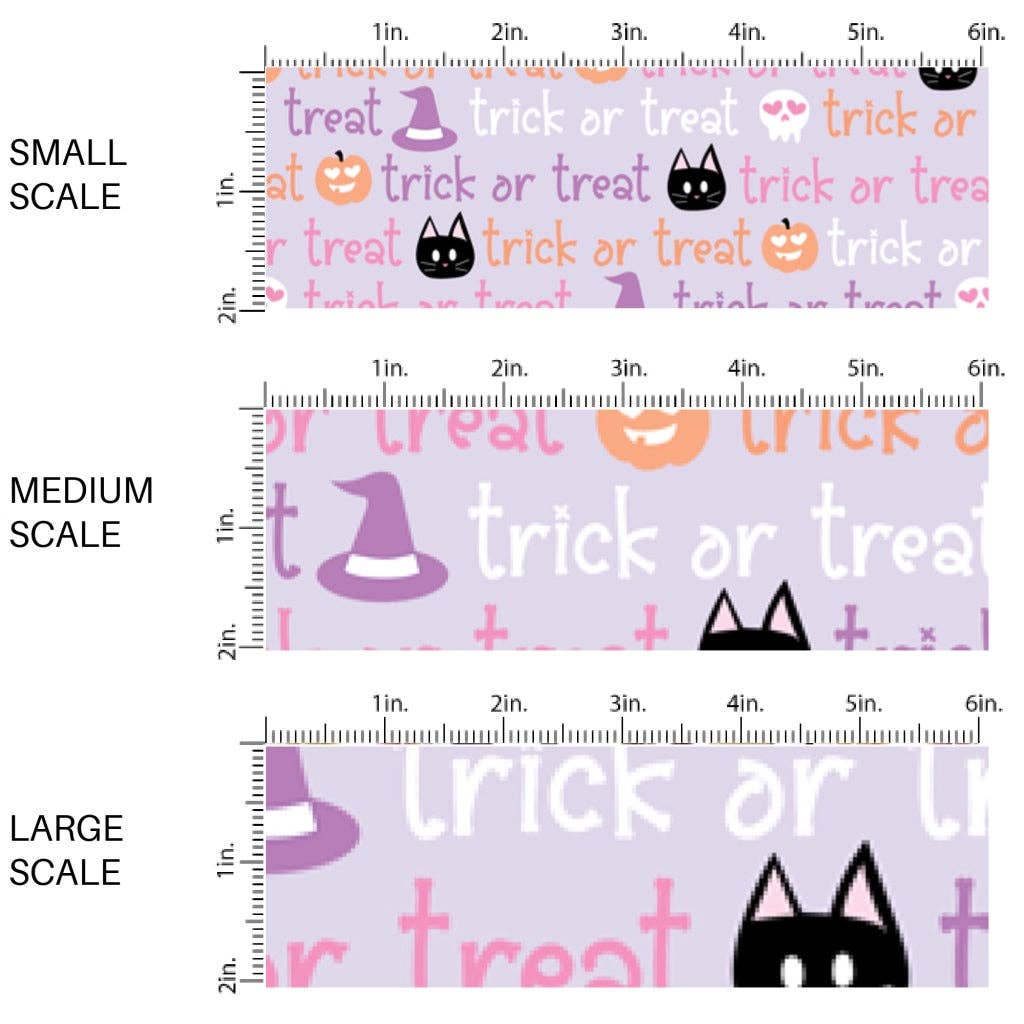 Spooky Pastel Words Fabric By The Yard
