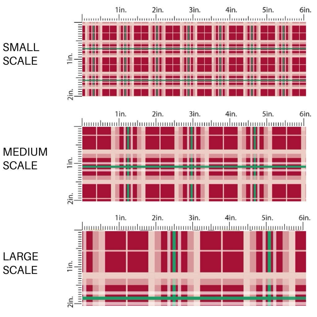 Traditional Christmas Plaid Fabric By The Yard