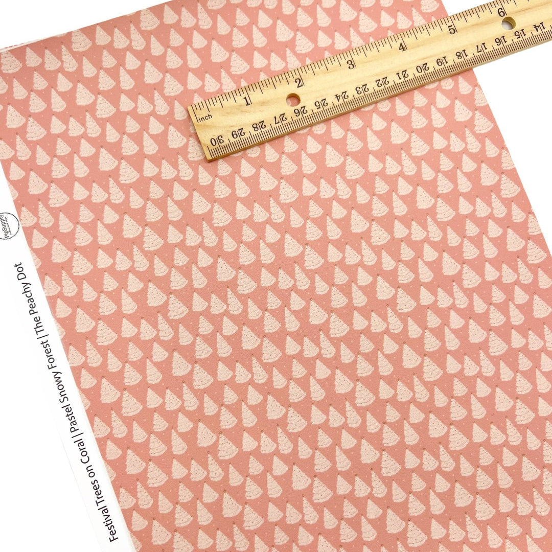 Pastel Snowy Forest | The Peachy Dot | Faux Leather