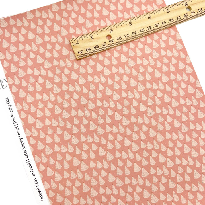Pastel Snowy Forest | The Peachy Dot | Faux Leather