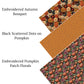 Embroidered Autumn Bouquet Faux Leather Sheets