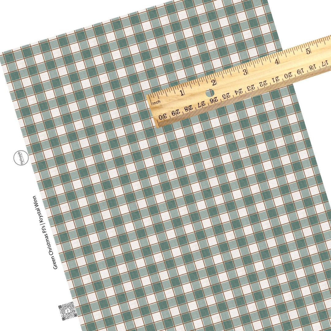 Green Christmas PJ’s Faux Leather Sheets