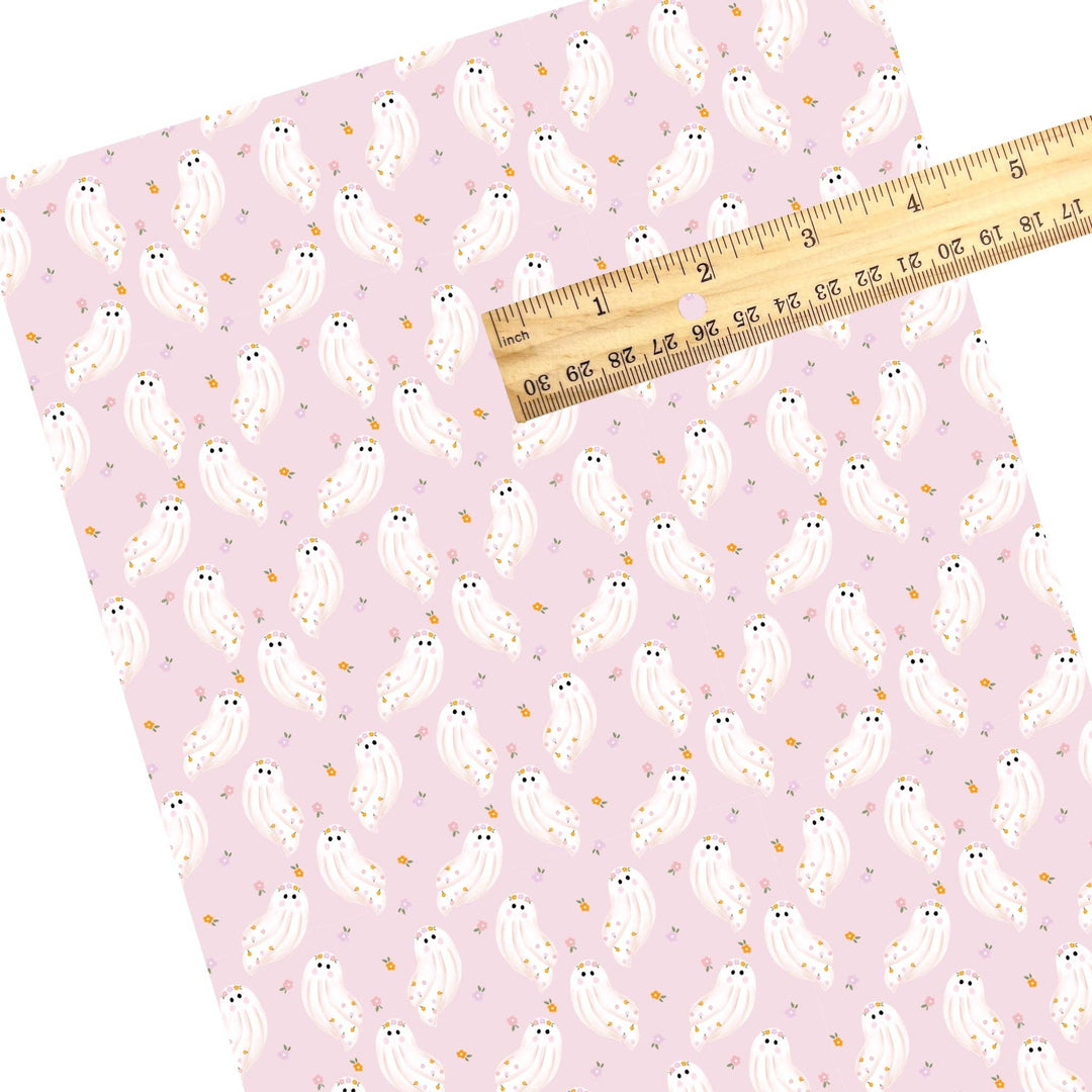 Flowery Boo Faux Leather Sheets