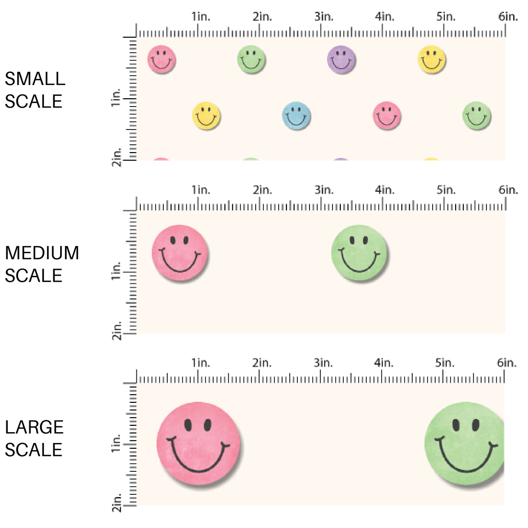 Multi Happy Face Fabric By The Yard