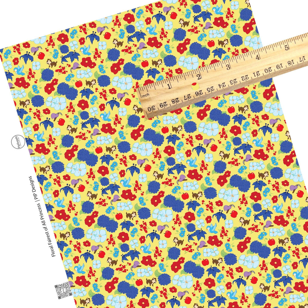 Floral Fairest of All Princess Faux Leather Sheets