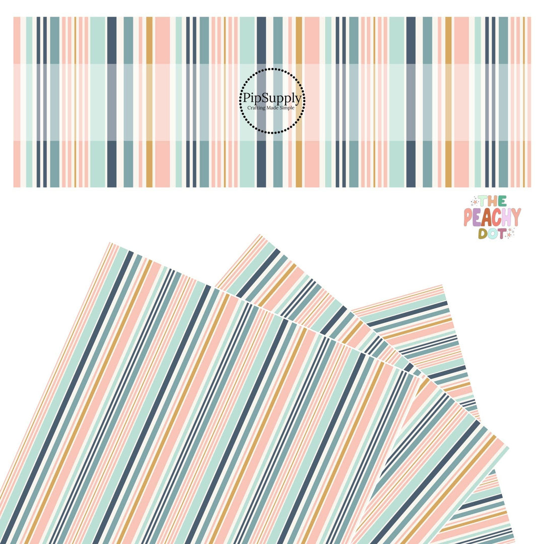 Boardwalk Stripes Faux Leather Sheets