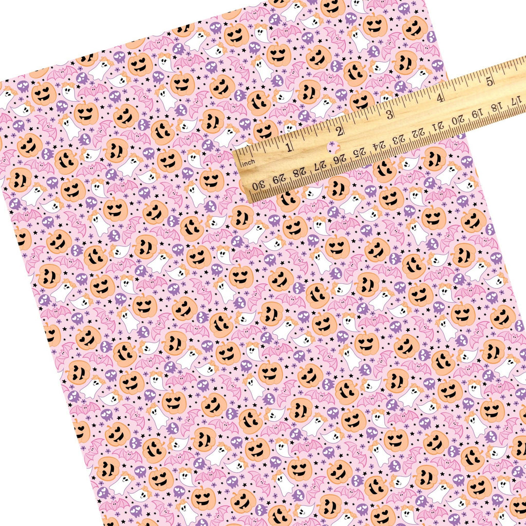 Pink Spooks Faux Leather Sheets