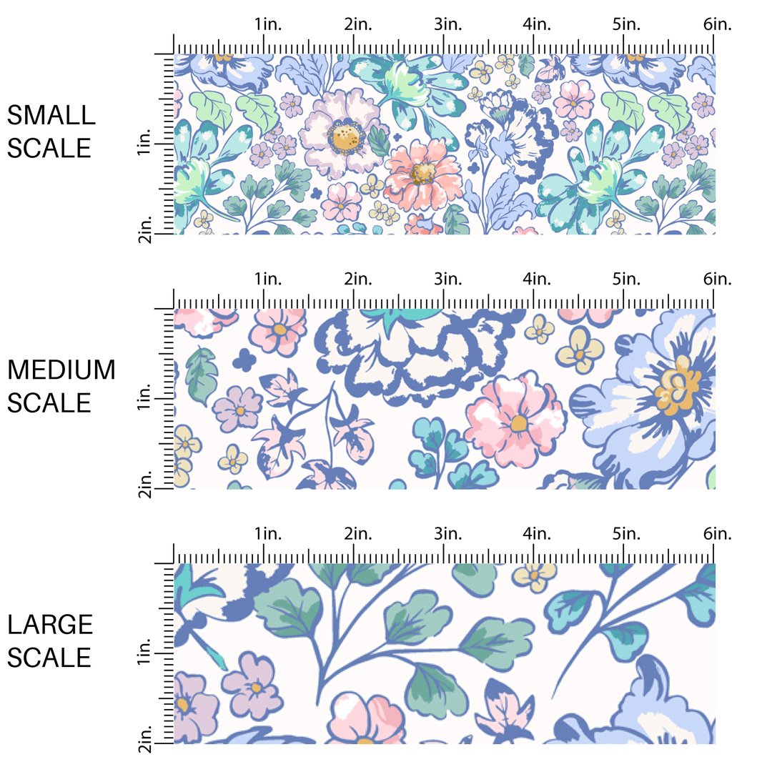 Fresh Periwinkle Blooms Fabric By The Yard