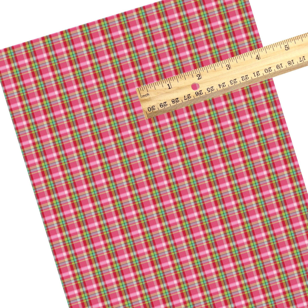 Christmas Tartan Faux Leather Sheets